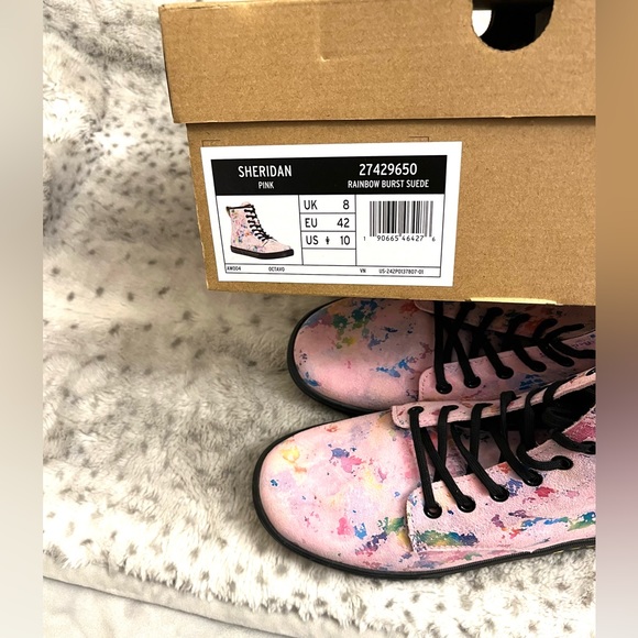 DR. MARTENS SHERIDAN WOMEN'S CONFETTI SUEDE CASUAL BOOTS MSRP$150 - Picture 3 of 11